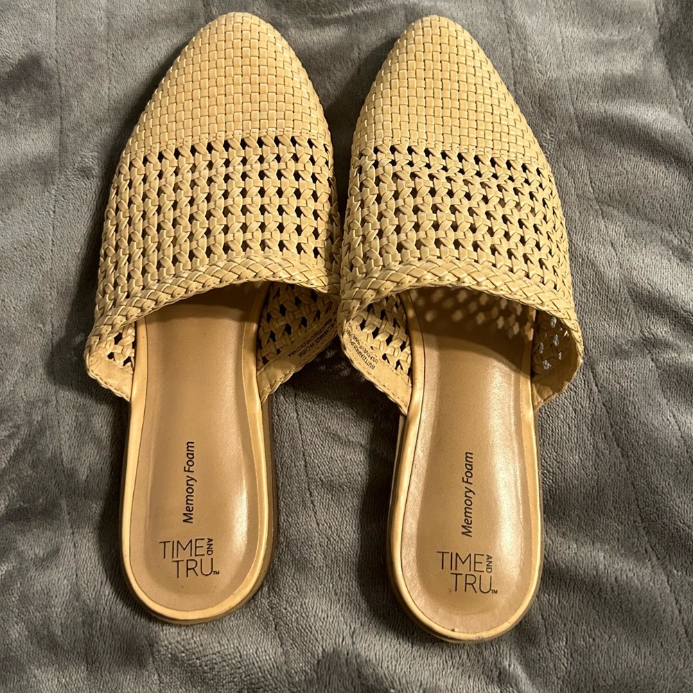Time and Tru slip-ons, size 8 1/2, nude color